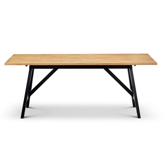 Hockley Black & Oak Dining Table - Click Image to Close